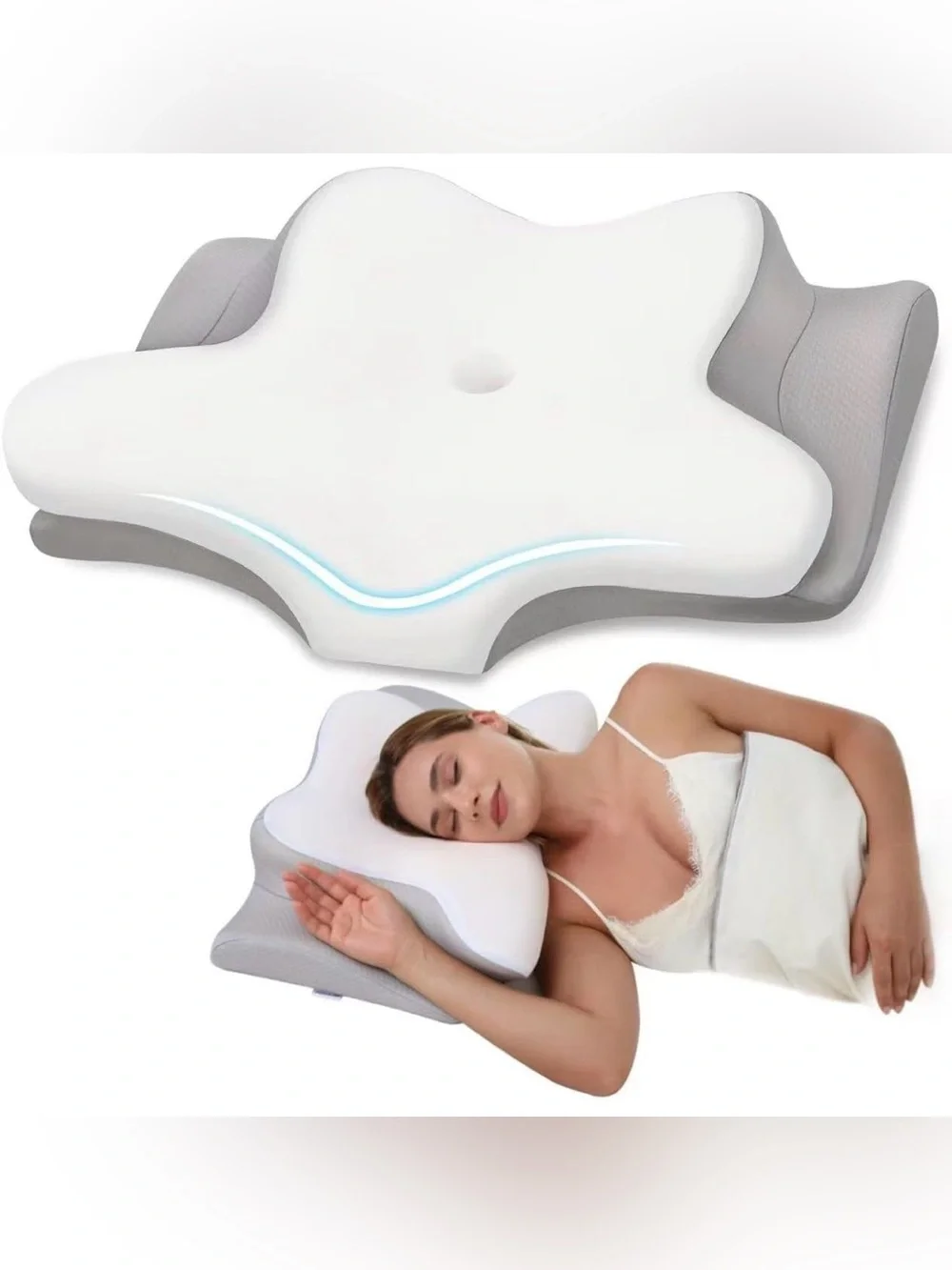 Cervical Neck Pillow, Memory Foam Pillows for Neck and Shoulder Pain Relief